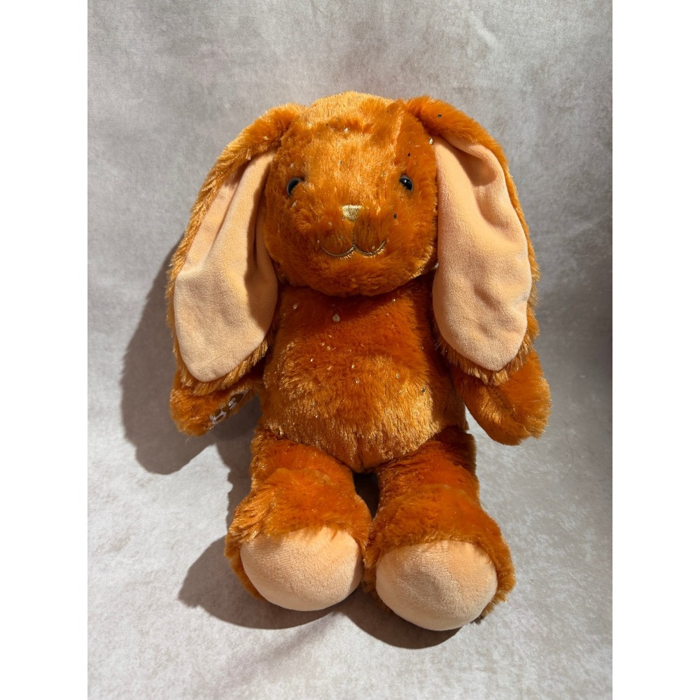 Build-A-Bear‎ Pumpkin Sparkle Pawlette Glitter Bunny Rabbit Plush Stuffed Animal